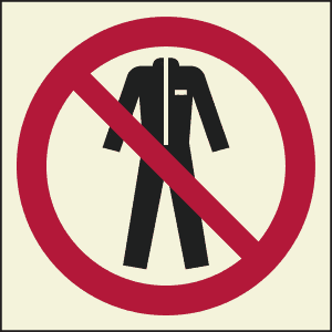 No work clothes 15×15 cm PET-XL – T2 Safety AS – Alt innen skilt og  sikkerhetsmerking