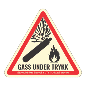 Gass under trykk skilt