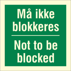 Må ikke blokkeres